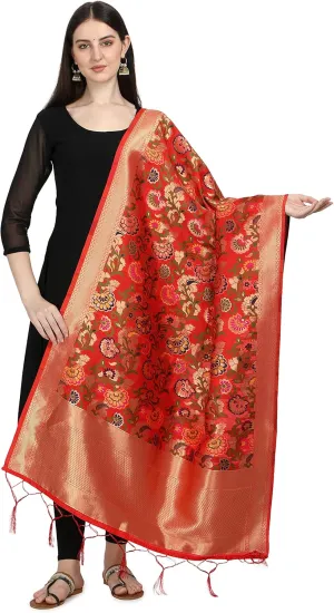 DEVANGI Printed Banarasi Silk Dupatta