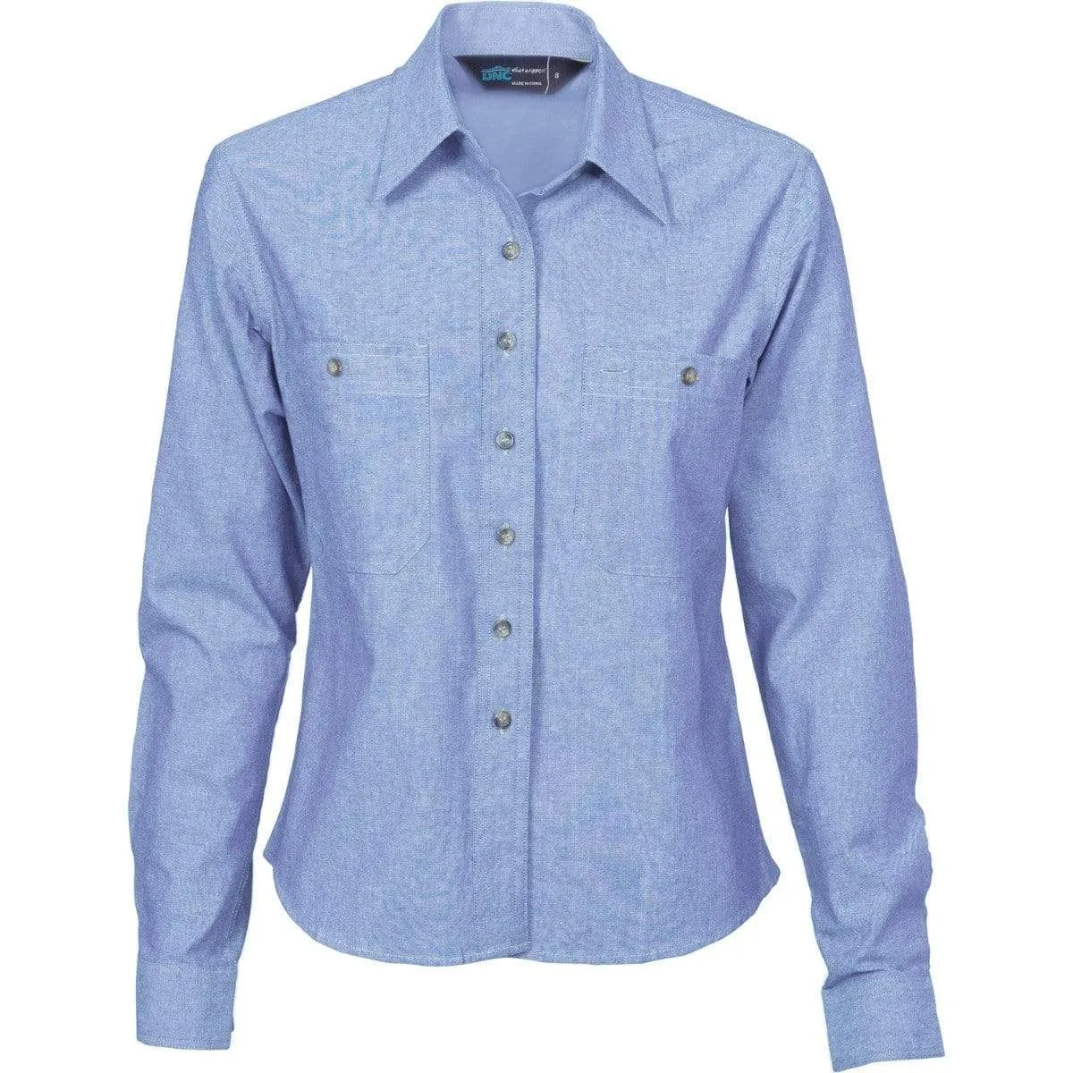 Dnc Workwear Women’s Cotton Chambray Shirt - Long Sleeve - 4106