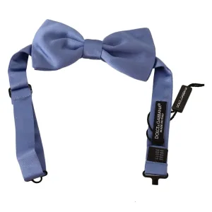 Dolce & Gabbana Elegant Purple Silk Bow Tie