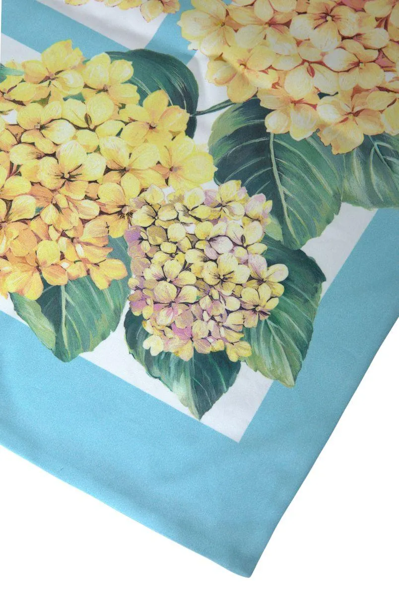Dolce & Gabbana Multicolor Floral Silk Shawl Foulard Scarf