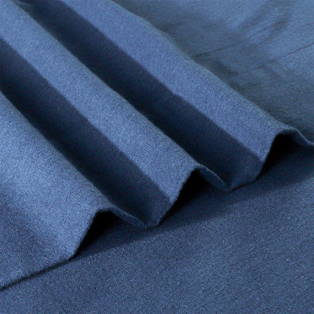 Double Brushed Flannel Sheet Set- Navy Checks 100% Cotton | Deep Pocket & Pill Resistance