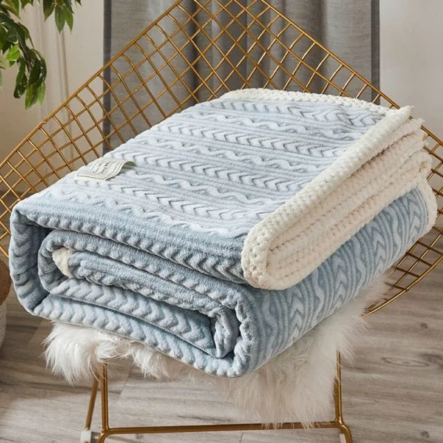 Double Layer Coral Fleece Baby Blanket (2 Sizes)