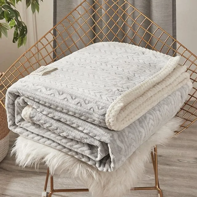 Double Layer Coral Fleece Baby Blanket (2 Sizes)