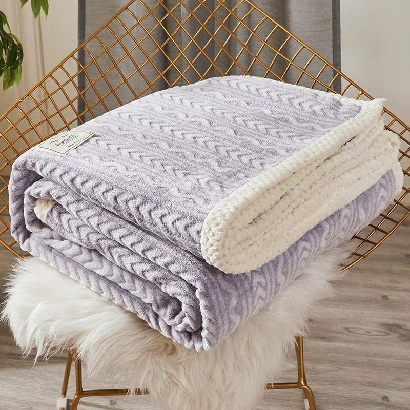 Double Layer Coral Fleece Baby Blanket (2 Sizes)