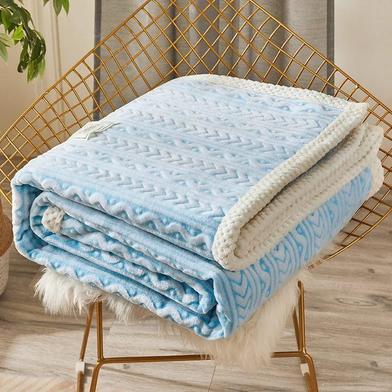 Double Layer Coral Fleece Baby Blanket (2 Sizes)