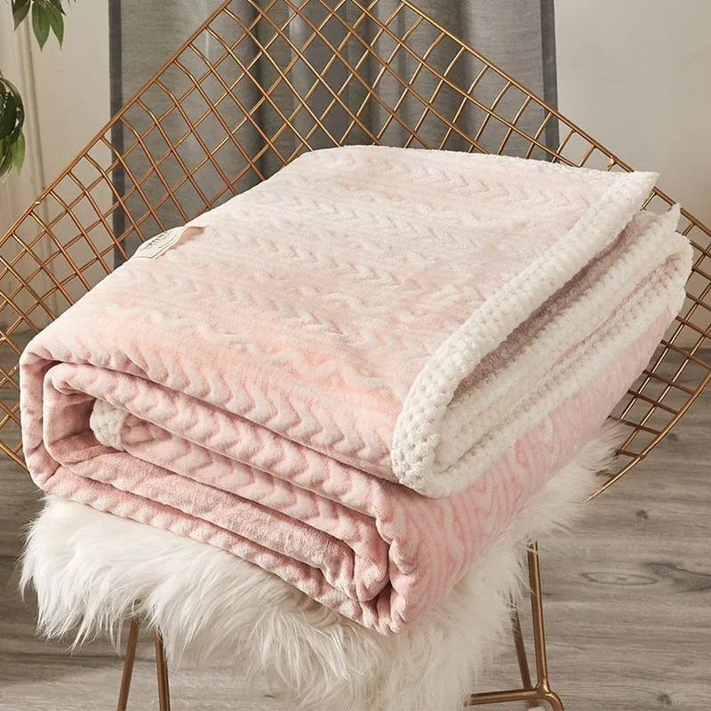 Double Layer Coral Fleece Baby Blanket (2 Sizes)