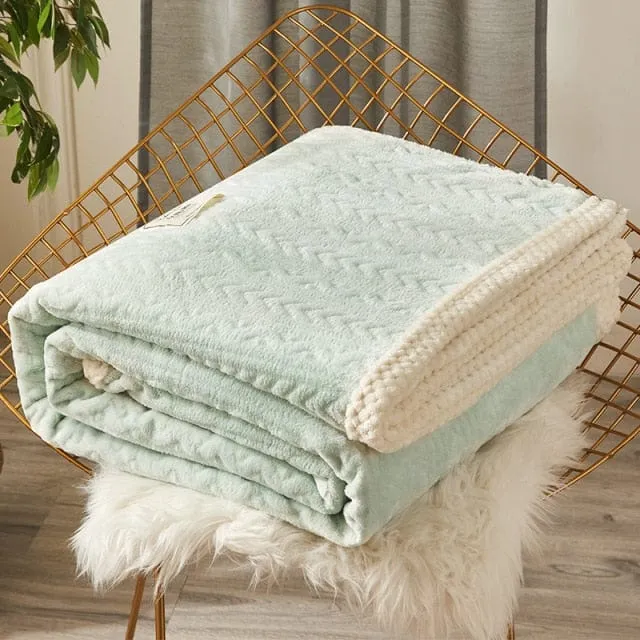 Double Layer Coral Fleece Baby Blanket (2 Sizes)