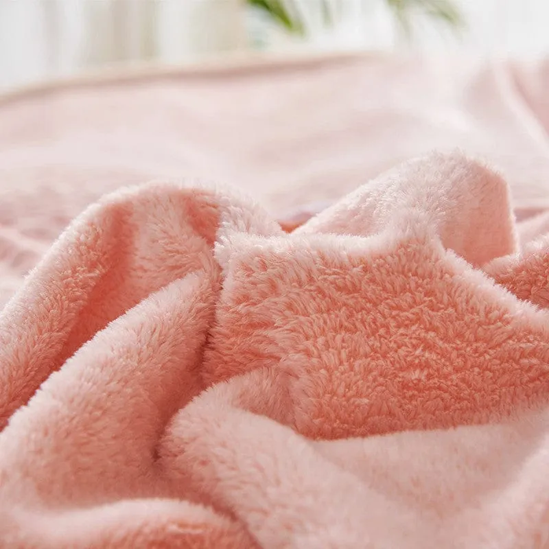 Double Layer Coral Fleece Baby Blanket (2 Sizes)