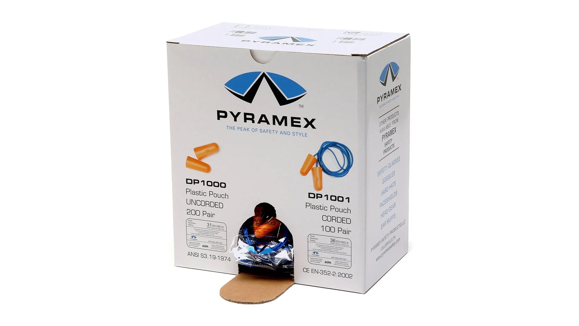 DP1001 Disposable Corded Earplugs NRR 31dB