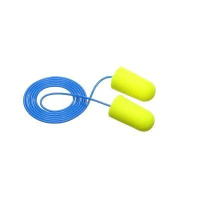 Earplugs - 3M E-A-Rsoft Yellow Neon Earplugs, Large, Uncorded & Corded, (Case of 2000 pairs), 312-1251 / 311-1251