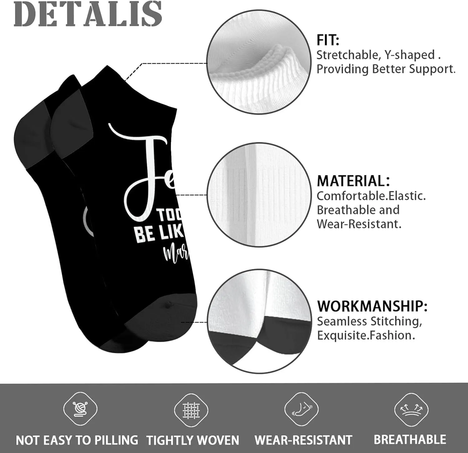 Easter He Is Risen Cotton Socks For Men Cotton Sock For Men's