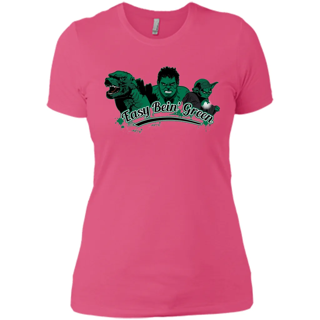 Easy Bein' Green-Cartoon graphic T-Shirt