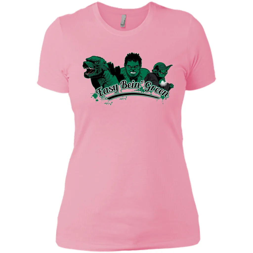 Easy Bein' Green-Cartoon graphic T-Shirt