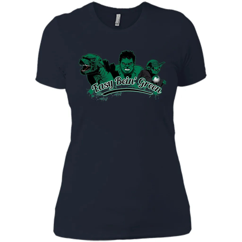 Easy Bein' Green-Cartoon graphic T-Shirt