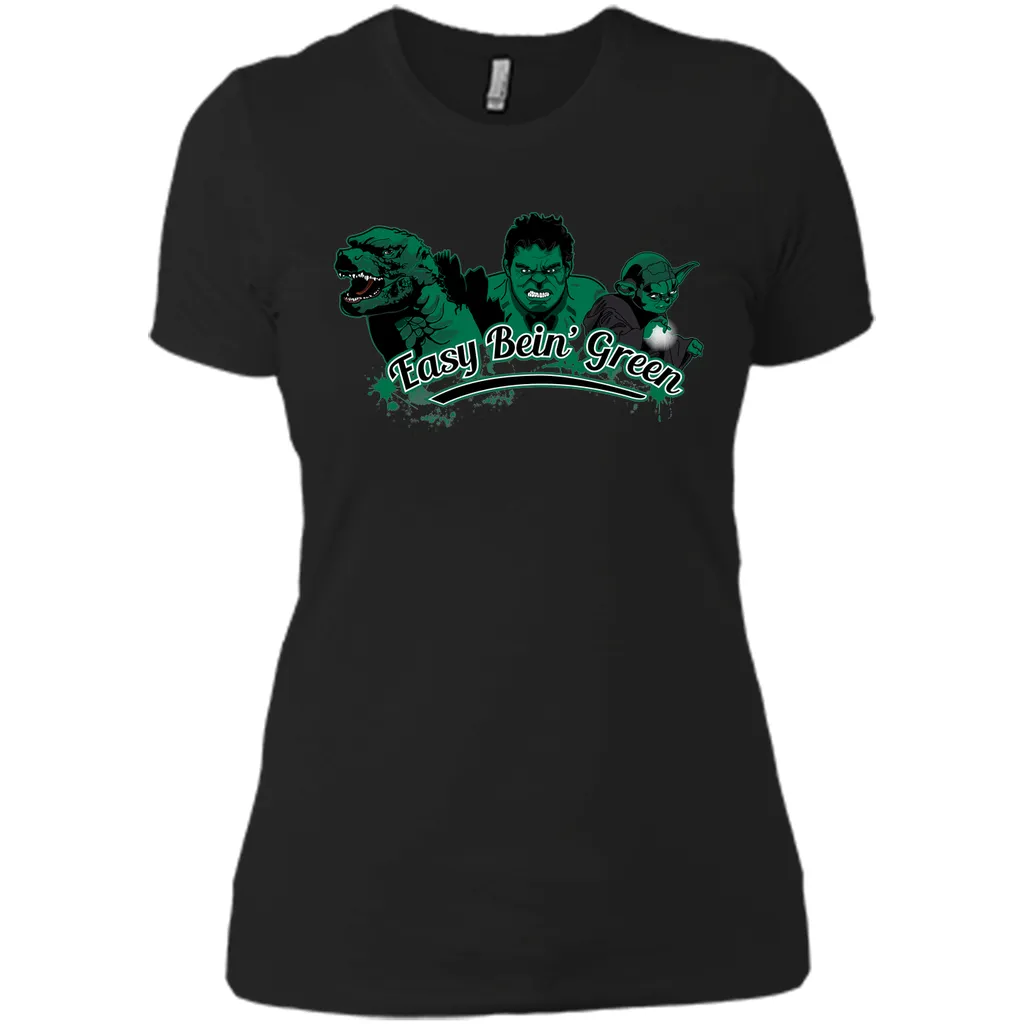 Easy Bein' Green-Cartoon graphic T-Shirt