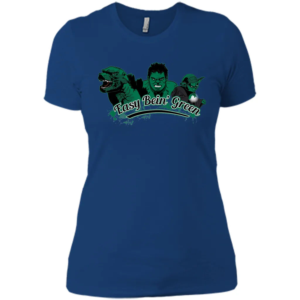 Easy Bein' Green-Cartoon graphic T-Shirt