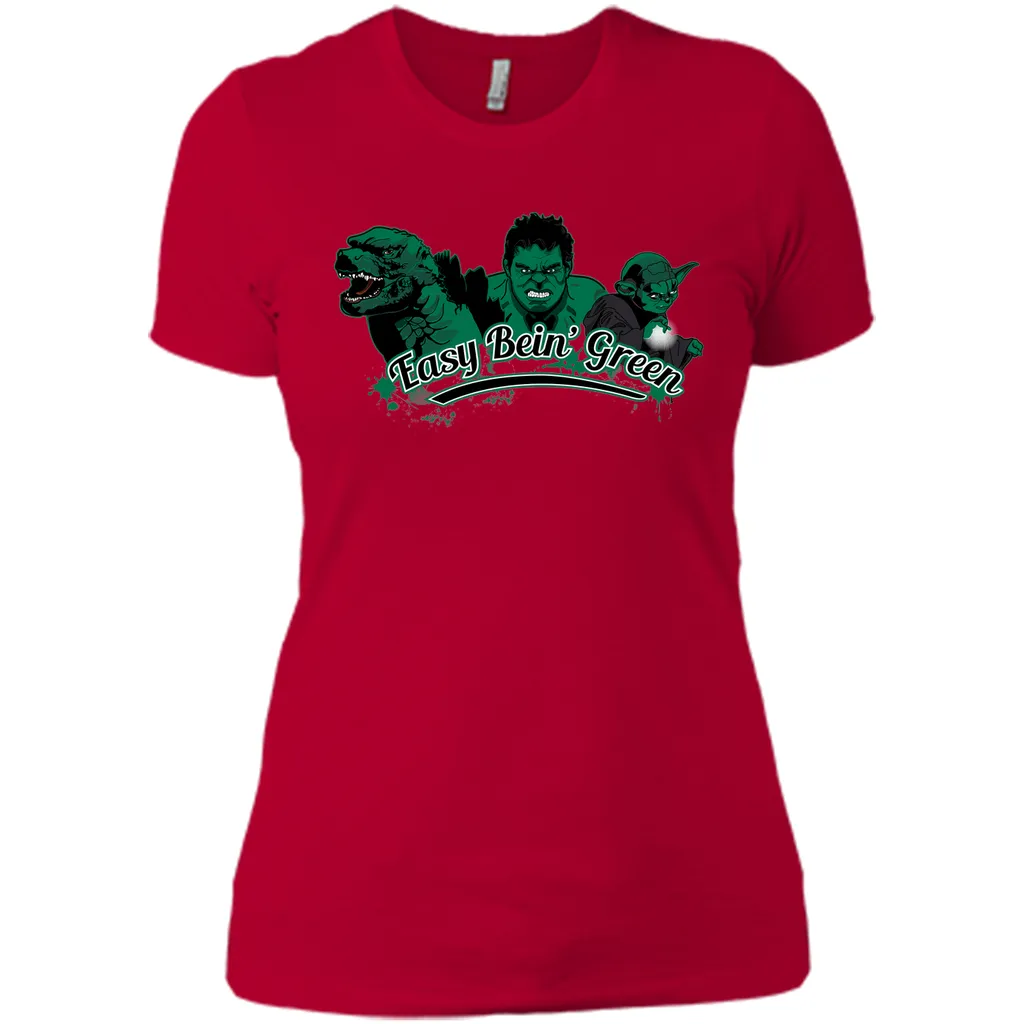 Easy Bein' Green-Cartoon graphic T-Shirt