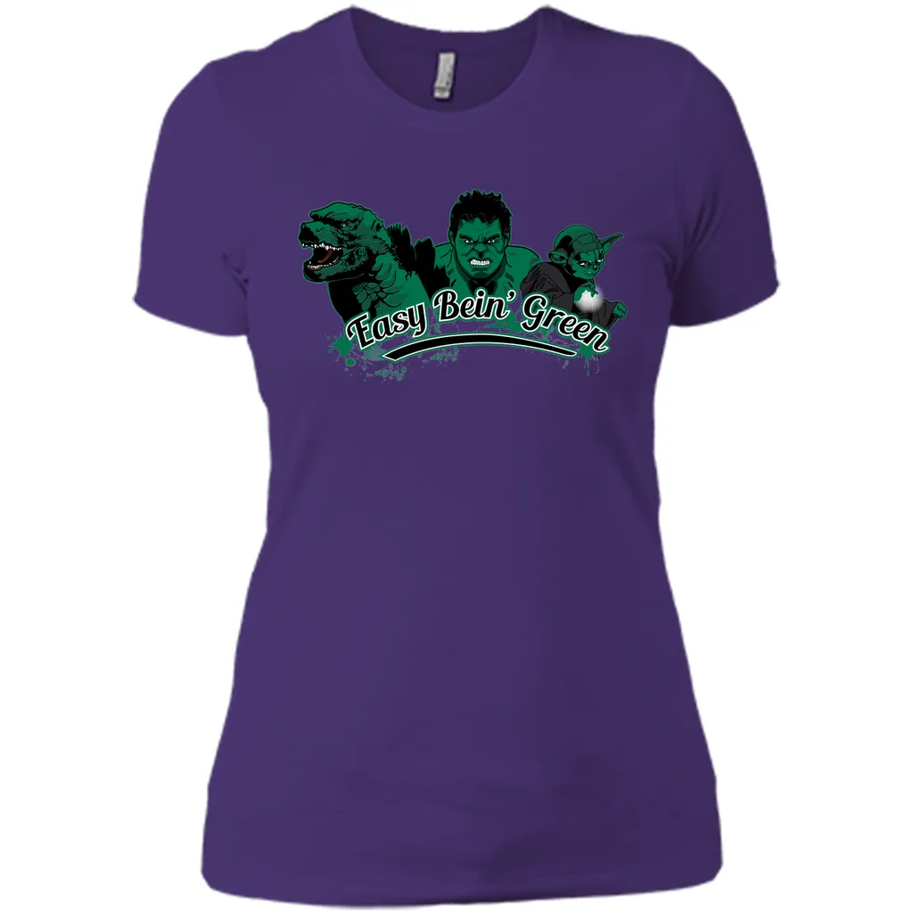 Easy Bein' Green-Cartoon graphic T-Shirt