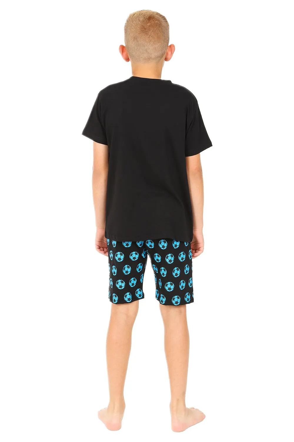 Eat Sleep Football Repeat Blue Short Pyjamas