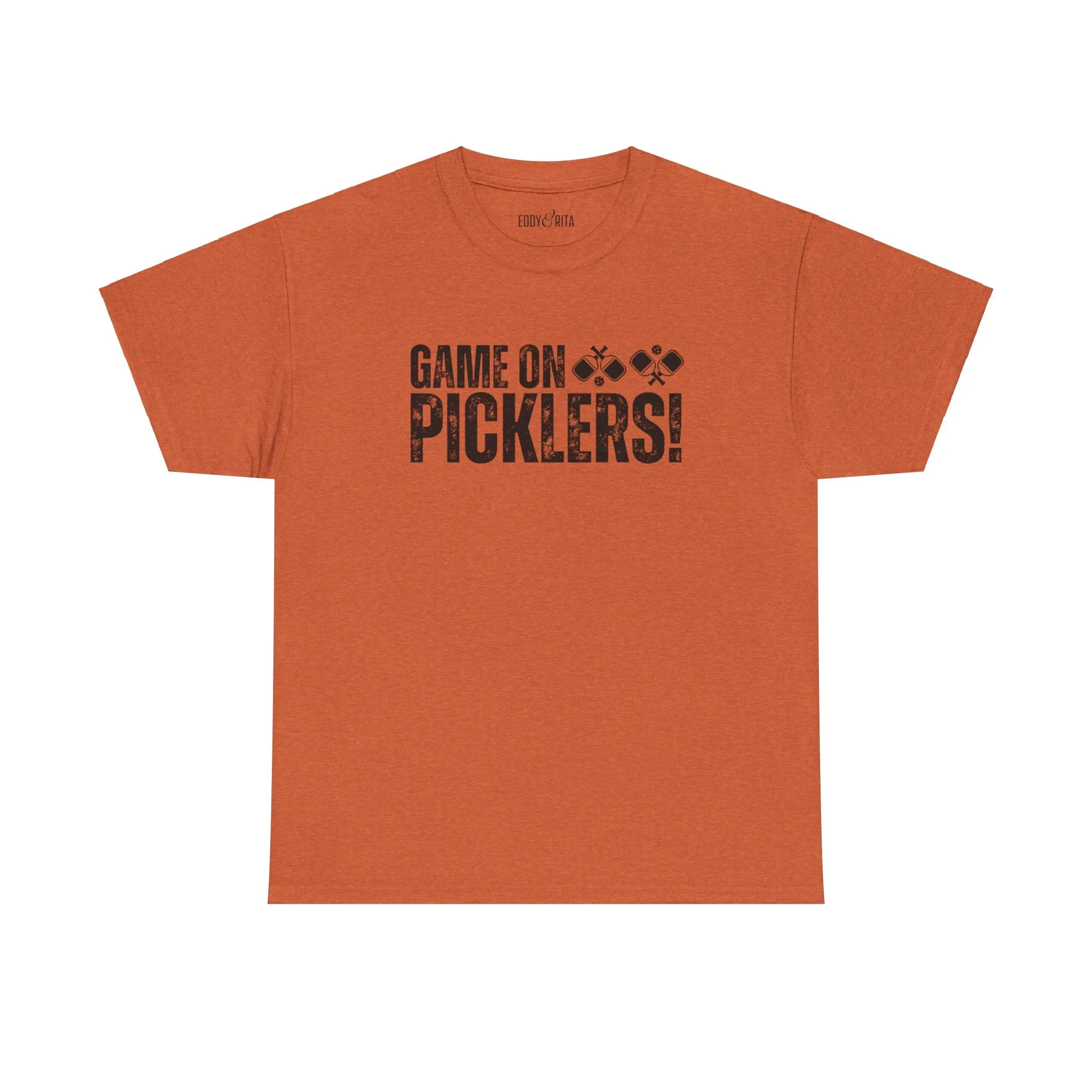 Eddy and Rita Unisex Heavy Cotton T-Shirt - "Game On Picklers" Pickleball Graphic Tee