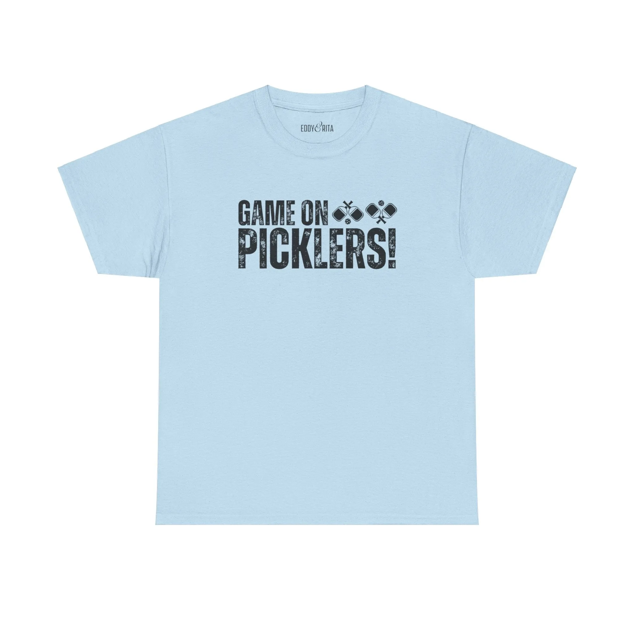 Eddy and Rita Unisex Heavy Cotton T-Shirt - "Game On Picklers" Pickleball Graphic Tee
