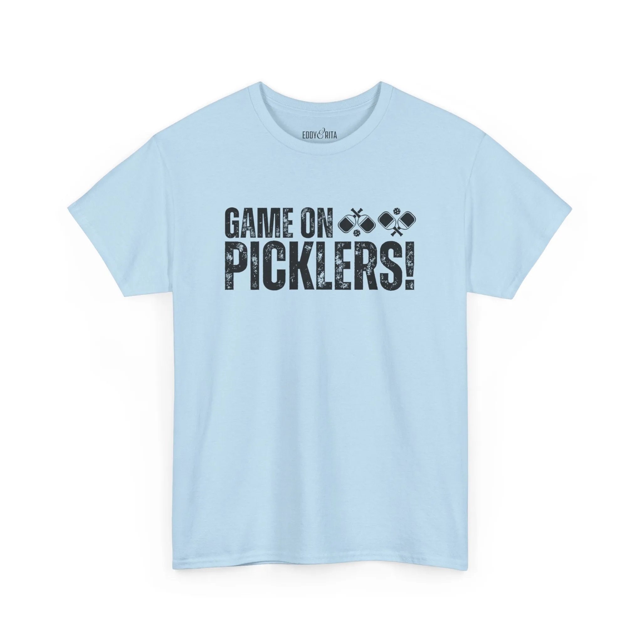 Eddy and Rita Unisex Heavy Cotton T-Shirt - "Game On Picklers" Pickleball Graphic Tee