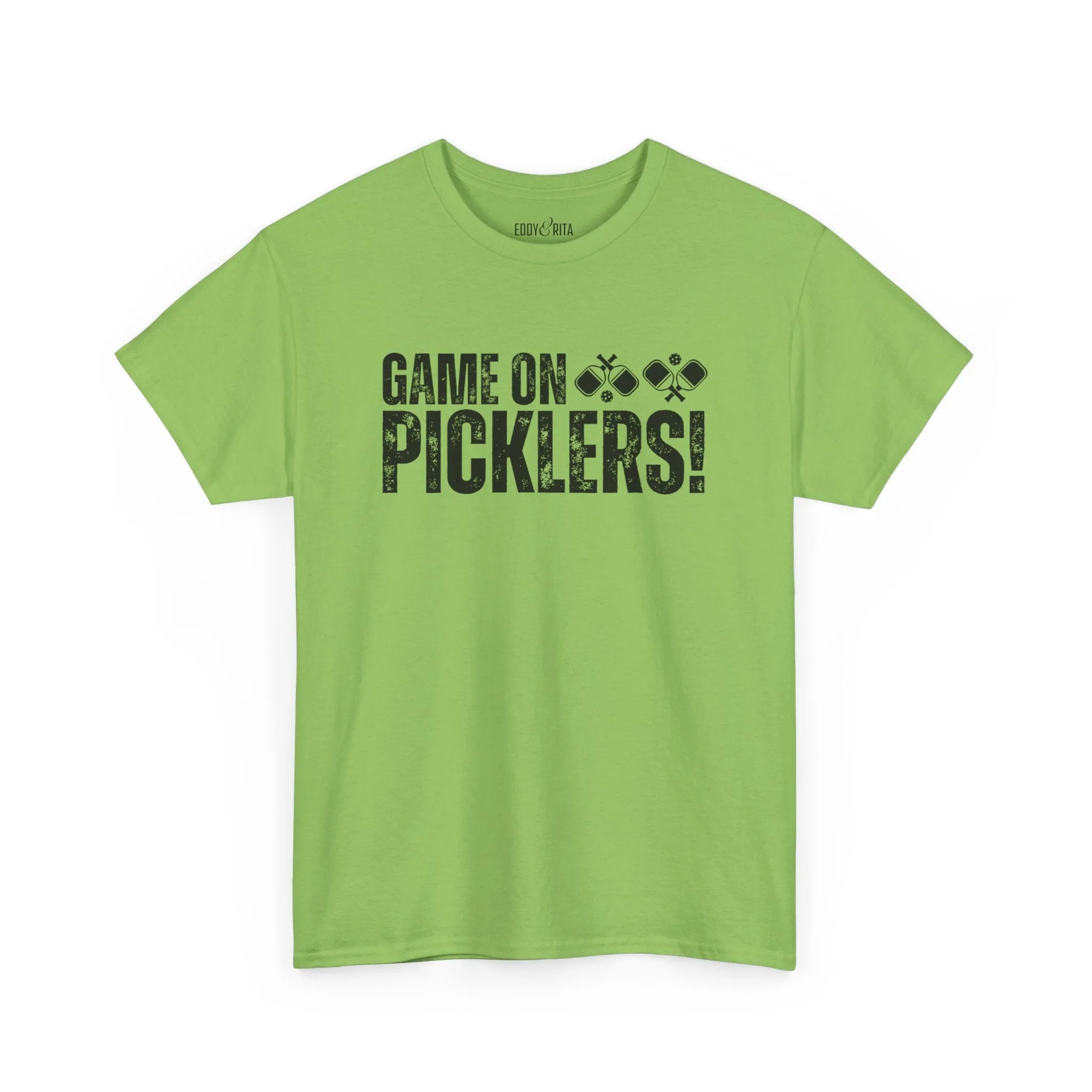 Eddy and Rita Unisex Heavy Cotton T-Shirt - "Game On Picklers" Pickleball Graphic Tee