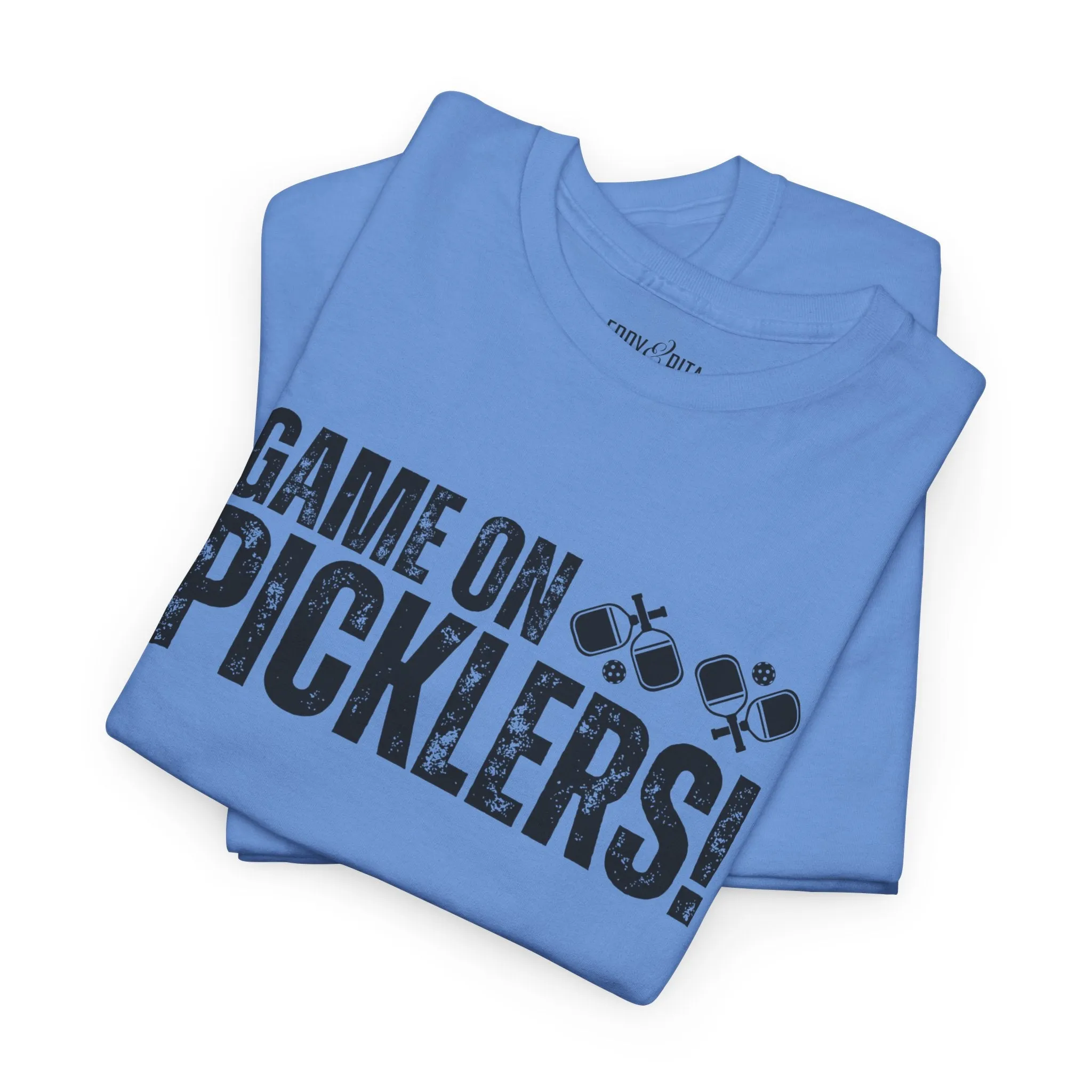 Eddy and Rita Unisex Heavy Cotton T-Shirt - "Game On Picklers" Pickleball Graphic Tee