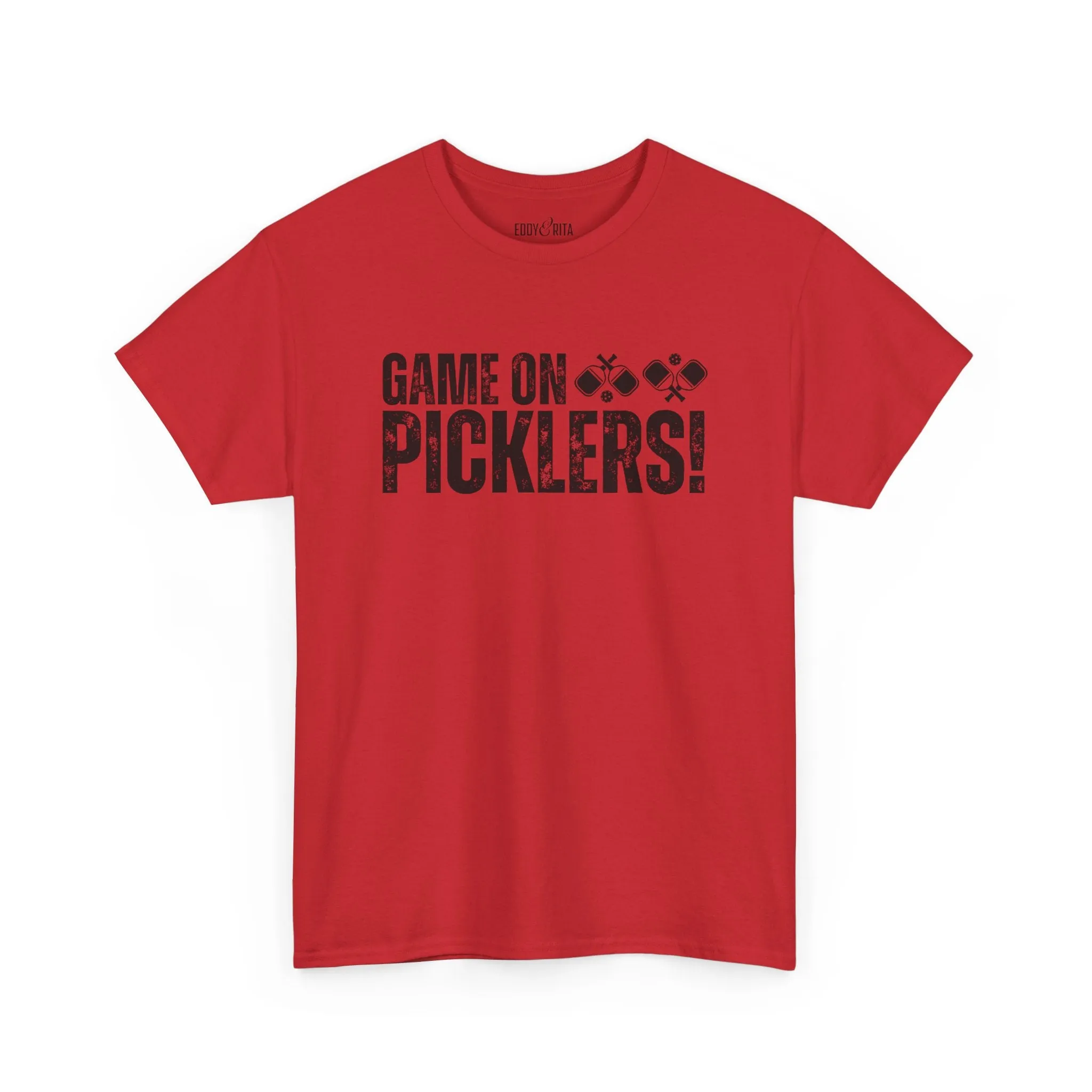 Eddy and Rita Unisex Heavy Cotton T-Shirt - "Game On Picklers" Pickleball Graphic Tee