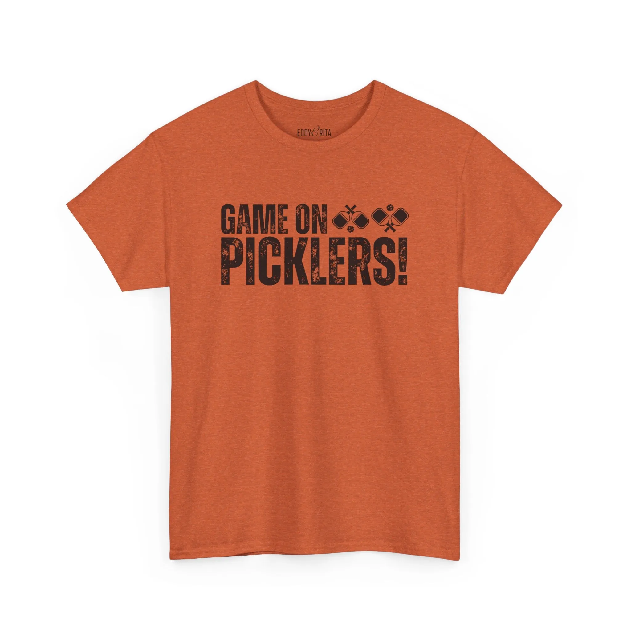 Eddy and Rita Unisex Heavy Cotton T-Shirt - "Game On Picklers" Pickleball Graphic Tee