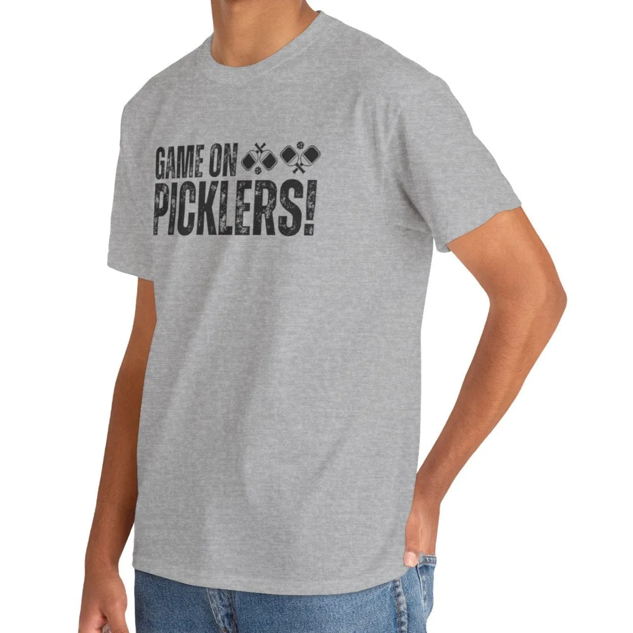 Eddy and Rita Unisex Heavy Cotton T-Shirt - "Game On Picklers" Pickleball Graphic Tee