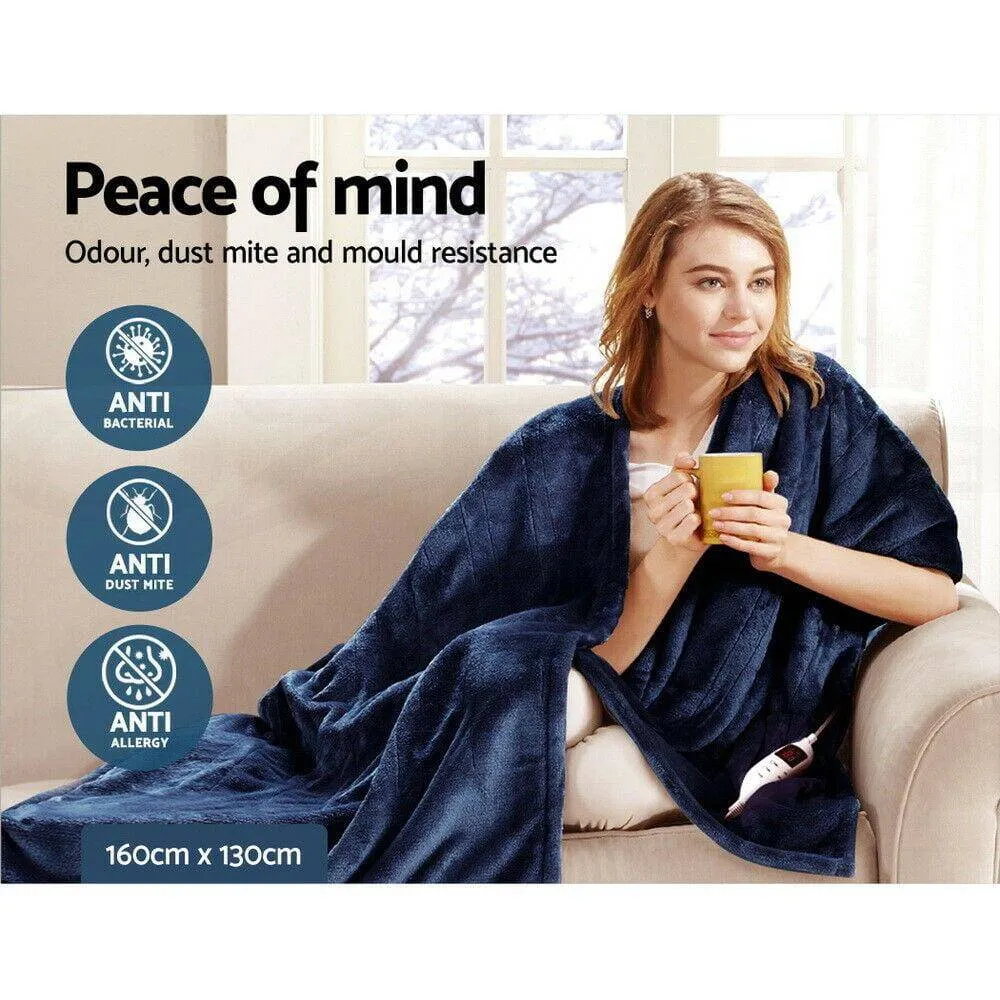 Electric Throw Blanket-Giselle Bedding- Navy Blue -Size 160cm x 130cm