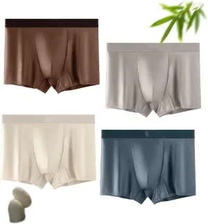 Elegant Silk Men's Lce Silk Underwear Luxury Ice Silk Men's Boxers Men Breathable Cool Boxer Brief Satin Underwear