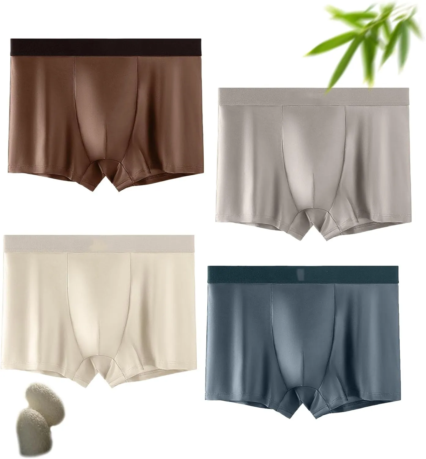 Elegant Silk Men's Lce Silk Underwear Luxury Ice Silk Men's Boxers Men Breathable Cool Boxer Brief Satin Underwear
