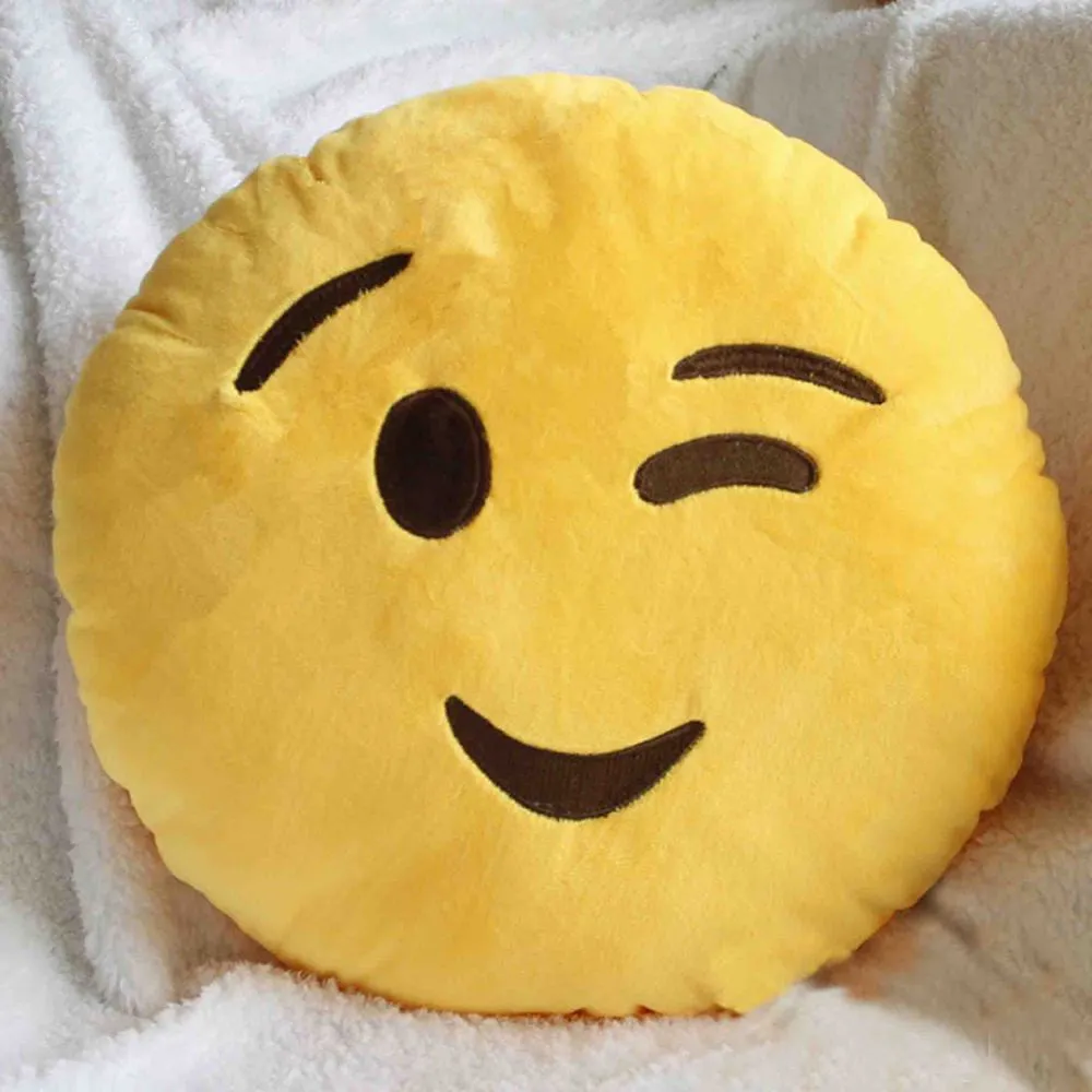 Emoji Decorative Throw Pillow Stuffed Smiley Cushion Home Decor For Sofa Couch Chair Toy Emotional Smile Face Doll 1PCS/Lot