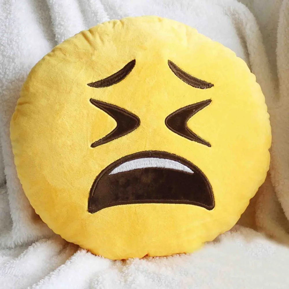 Emoji Decorative Throw Pillow Stuffed Smiley Cushion Home Decor For Sofa Couch Chair Toy Emotional Smile Face Doll 1PCS/Lot