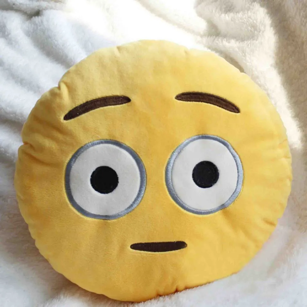 Emoji Decorative Throw Pillow Stuffed Smiley Cushion Home Decor For Sofa Couch Chair Toy Emotional Smile Face Doll 1PCS/Lot