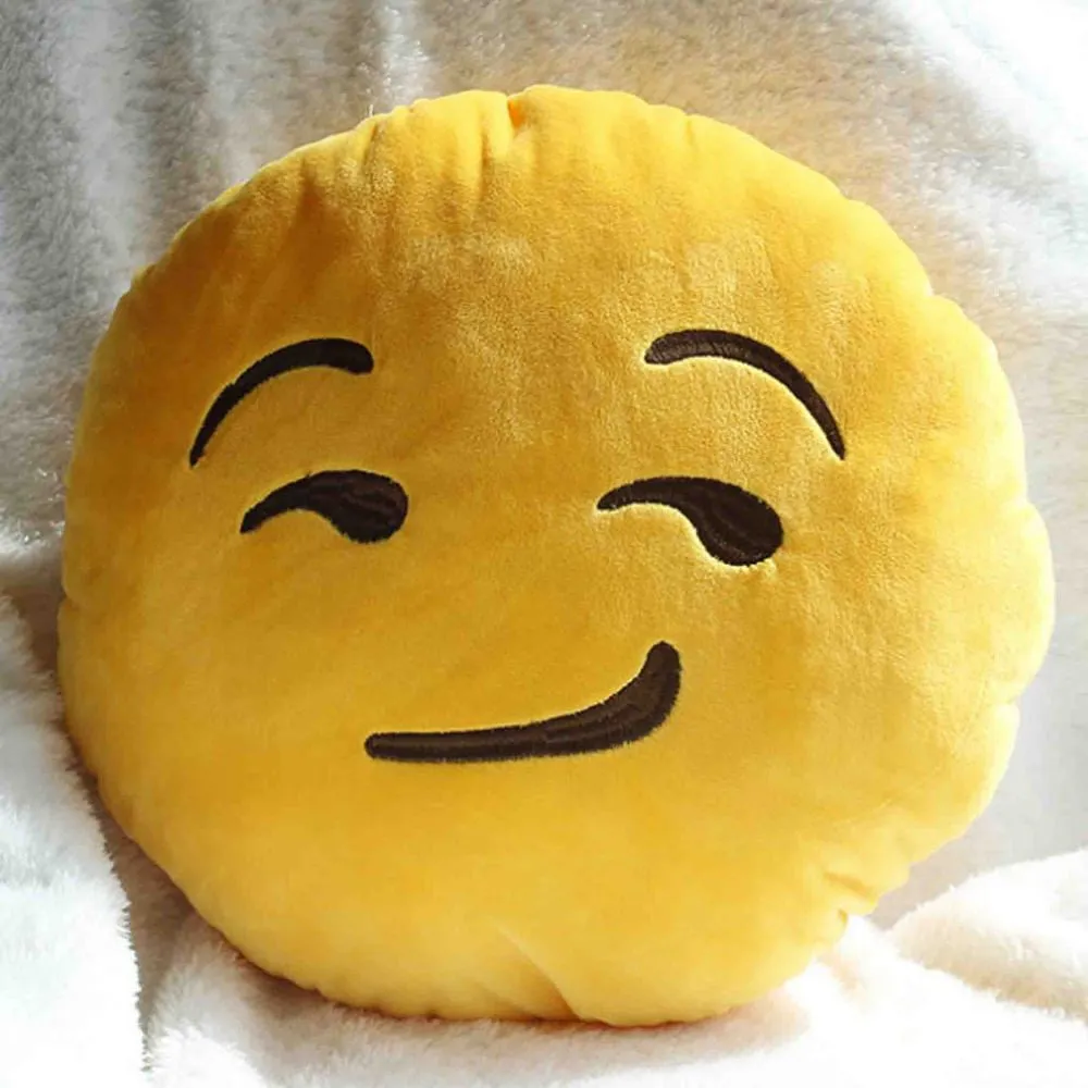 Emoji Decorative Throw Pillow Stuffed Smiley Cushion Home Decor For Sofa Couch Chair Toy Emotional Smile Face Doll 1PCS/Lot