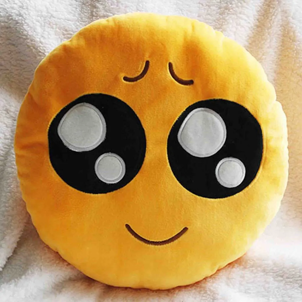 Emoji Decorative Throw Pillow Stuffed Smiley Cushion Home Decor For Sofa Couch Chair Toy Emotional Smile Face Doll 1PCS/Lot