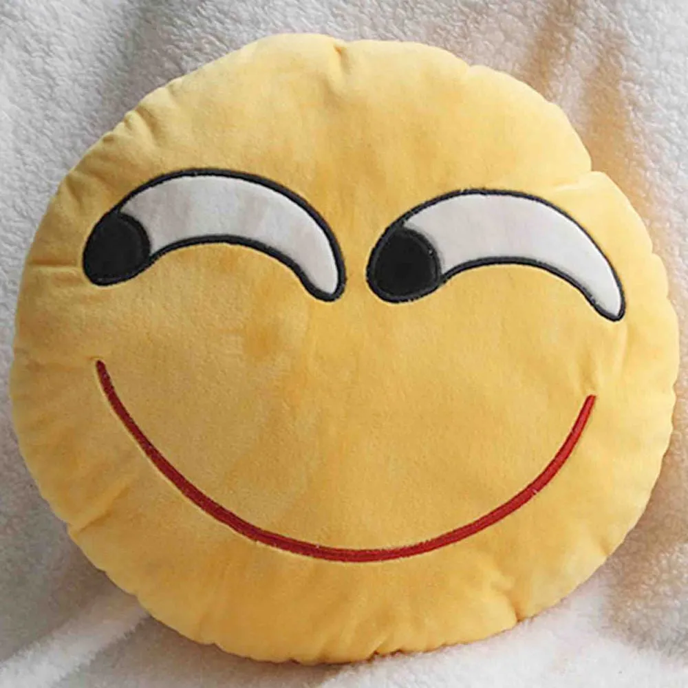 Emoji Decorative Throw Pillow Stuffed Smiley Cushion Home Decor For Sofa Couch Chair Toy Emotional Smile Face Doll 1PCS/Lot