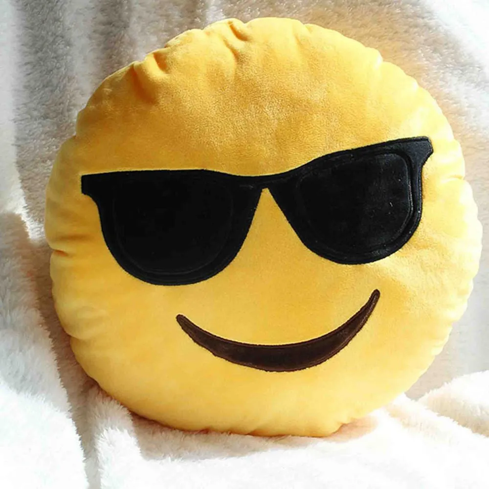 Emoji Decorative Throw Pillow Stuffed Smiley Cushion Home Decor For Sofa Couch Chair Toy Emotional Smile Face Doll 1PCS/Lot