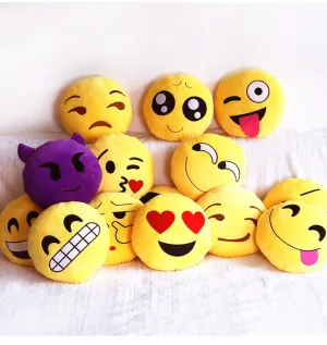 Emoji Decorative Throw Pillow Stuffed Smiley Cushion Home Decor For Sofa Couch Chair Toy Emotional Smile Face Doll 1PCS/Lot