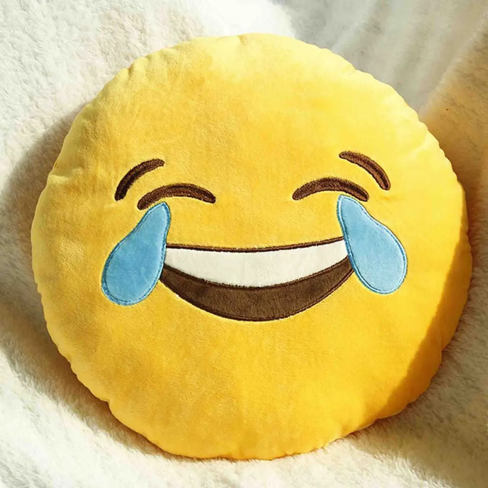 Emoji Decorative Throw Pillow Stuffed Smiley Cushion Home Decor For Sofa Couch Chair Toy Emotional Smile Face Doll 1PCS/Lot
