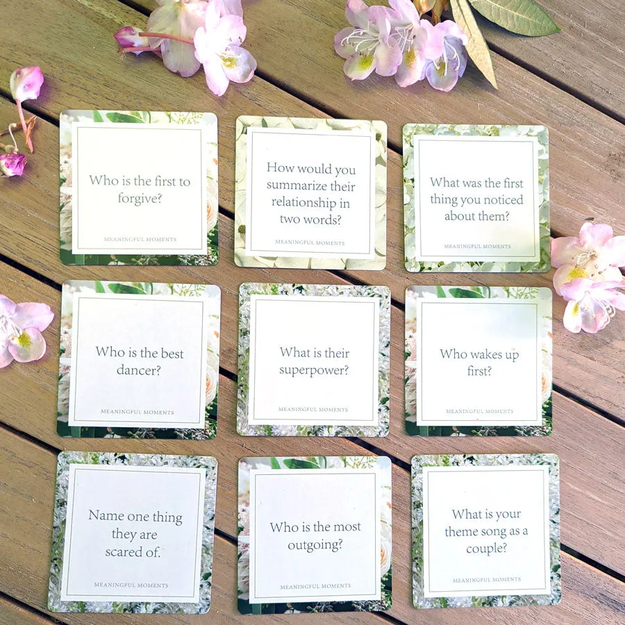 Engagement Dinner Card Game Gift