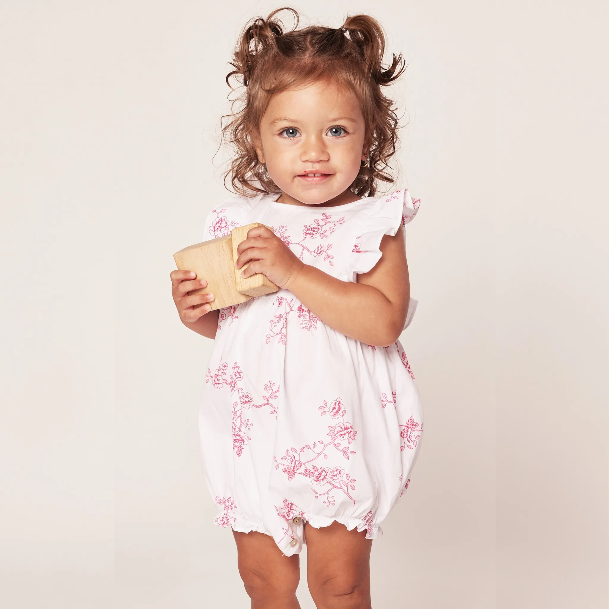 English Rose Ruffled Romper