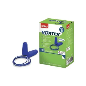 Esko | Vortex Blue Metal Detectable Class 5 Earplugs | Carton of 10 Boxes