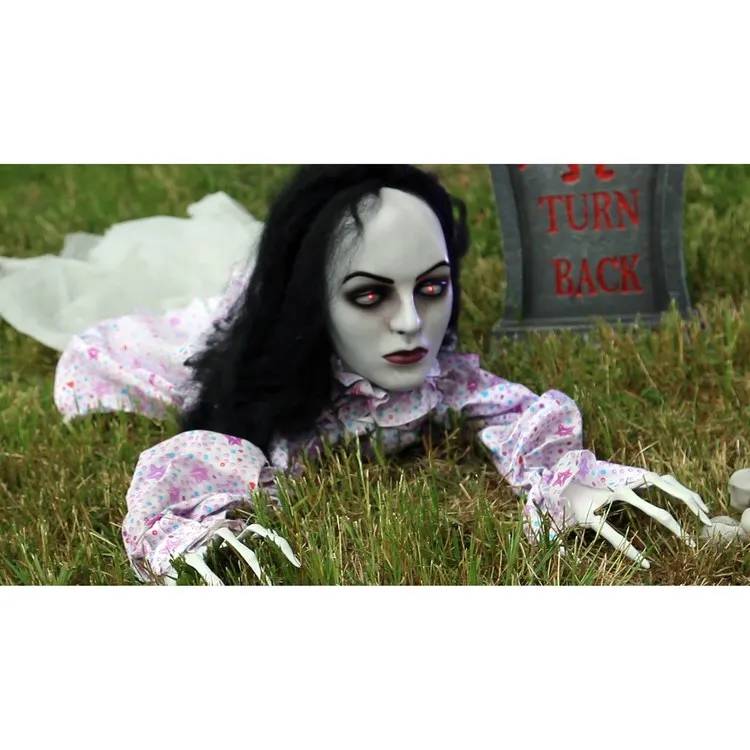 Ethel the Dream Demon 63" Animatronic Crawling Indoor/Outdoor Halloween Decoration