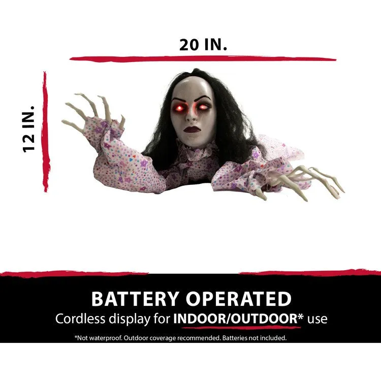 Ethel the Dream Demon 63" Animatronic Crawling Indoor/Outdoor Halloween Decoration