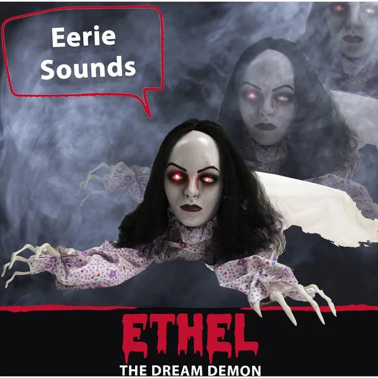 Ethel the Dream Demon 63" Animatronic Crawling Indoor/Outdoor Halloween Decoration