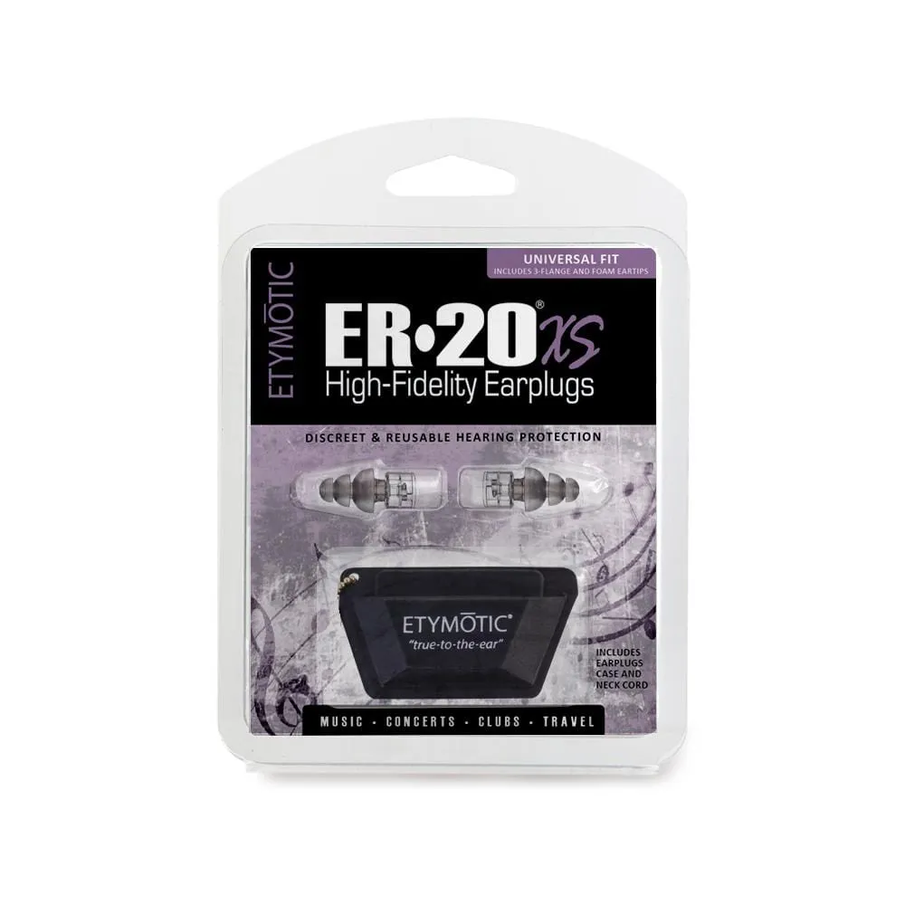 Etymotic ER•20XS High-Fidelity Earplugs Universal Fit w/ Clam Shell Case